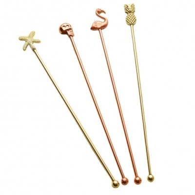 Amazon Top Seller High Quality Fancy Stainless Steel Custom Cocktail Stirrers